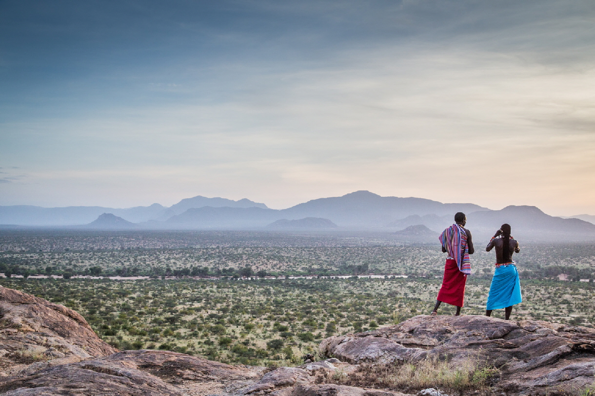 Blick in die Berge Sasaab Sundowner