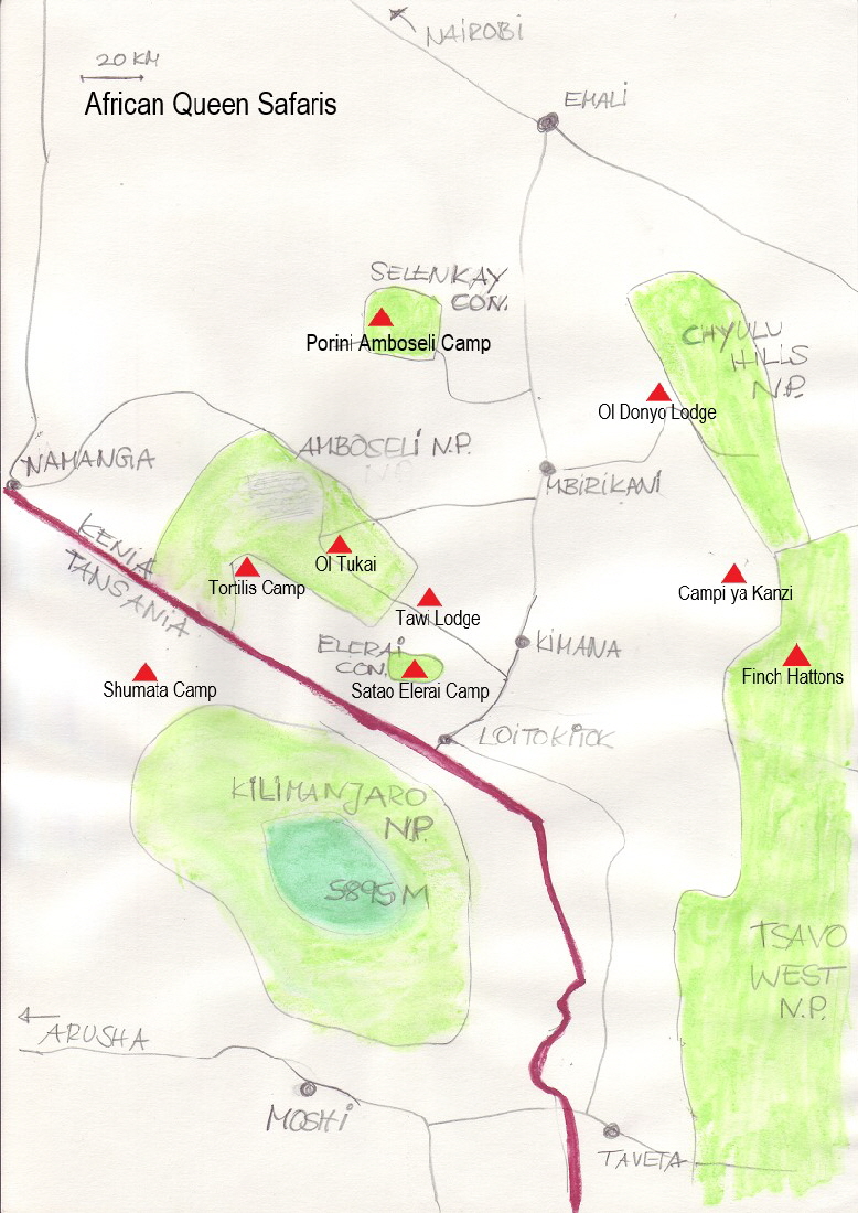 Kilimanjaro-Karte Kilimanjaro-Karte